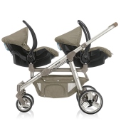 Combinazione con 2 seggiolini auto (optional) - Passeggino Gemellare Brevi OVO Twin