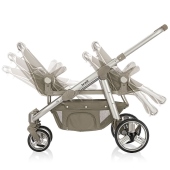 Vista reclinazione sedute - Passeggino Gemellare Brevi OVO Twin