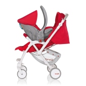 Passeggino con agganciato il seggiolino auto Smart Brevi - Passeggino Leggero Brevi Verso