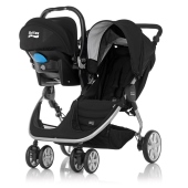Combinazione travel system con seggiolino auto (optional) - Passeggino Gemellare Britax B-Agile Double