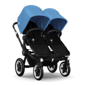 Versione telaio Nero + colore Ice Blue - Passeggino Gemellare Bugaboo Donkey Twin