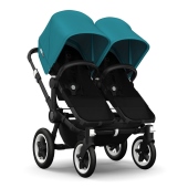 Versione telaio Nero + colore Petrol Blue - Passeggino Gemellare Bugaboo Donkey Twin
