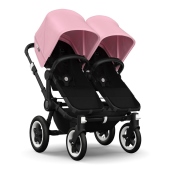 Versione telaio Nero + colore Soft Pink - Passeggino Gemellare Bugaboo Donkey Twin