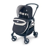 Vista diagonale passeggino fronte strada - Colore 374 - Passeggino Trio Cam Il Mondo Del Bambino Elegant Family