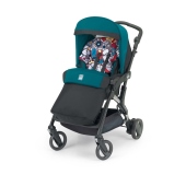 Vista diagonale passeggino fronte strada - Colore 385 - Passeggino Trio Cam Il Mondo Del Bambino Fluido Art