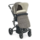 Configurazione passeggino con copri gambe, vista diagonale frontale - Passeggino Trio Cam Il Mondo Del Bambino Taski Fashion
