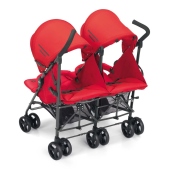 Vista retro con schienali reclinati - Colore 24 - Passeggino Gemellare Cam Il Mondo Del Bambino Twin Flip