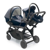 Configurazione ibrida: seggiolino auto (optional) + navicella (optional) - Passeggino Gemellare Cam Il Mondo Del Bambino Twin Pulsar