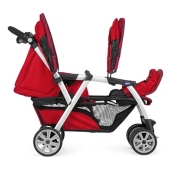 Vista reclinazione schienale per aggancio seggiolino auto o per chiusura passeggino - Passeggino Gemellare Chicco Together