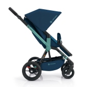 Vista laterale - Colore Aqua Blue - Passeggino Quattro Ruote Concord Wanderer