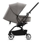 Vista laterale con seduta fronte mamma, schienale reclinato e con Navicella Cocoon S (opzionale) - Passeggino Leggero Cybex Eezy S Twist