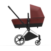 Carrozzina vista lato colore Autumn Gold - Passeggino Duo Cybex PRIAM Duo seduta LUX e Navicella