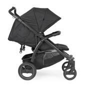 Vista laterale con schienali reclinati - Passeggino Gemellare Peg Perego Book for Two
