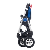 Vista passeggino Union Jack chiuso in posizione in piedi. - Passeggino Leggero Easywalker MINI Stroller