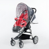 Versione passeggino con parapioggia  colore Ciliegia - Passeggino Trio Foppapedretti Tres