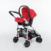 Versione travel system colore Corallo - Passeggino Trio Foppapedretti TUO