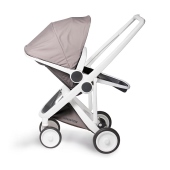 Vista laterale passeggino fronte mamma - Passeggino Duo Greentom Upp Duo