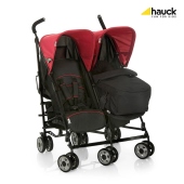 Vista con coprigambe - Passeggino Gemellare Hauck Turbo Duo