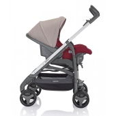 Travel System vista laterale - Colore Borgogna - Passeggino Trio Inglesina Zippy System Pro