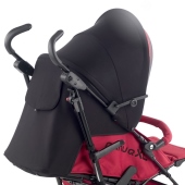 Vista passeggino reclinato colore S13 Scarlet - Passeggino Leggero Jan Nanuq XL