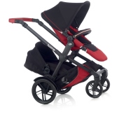 Vista basso combinazione passeggino gemellare colore S13 Scarlet  - Passeggino Quattro Ruote Jan Twone