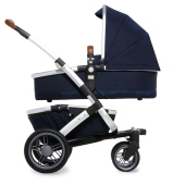 Vista configurazione carrozzina - navicella + telaio - Colore: Parrot Blue - Passeggino Duo Joolz Geo Mono