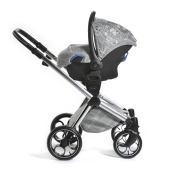 Configurazione seggiolino auto, vista laterale - Passeggino Duo Momon Diplomatica