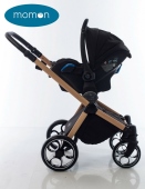 Versione travel system con seggiolino auto - Passeggino Trio Momon Trio After 59 Wood