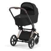 Vista diagonale con navicella Lux opzionale - Passeggino Quattro Ruote Cybex Priam