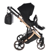 Vista laterale del passeggino fronte strada - Passeggino Duo Antes Baby Duo Monogram