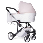 Vista diagonale con navicella - Passeggino Duo Antes Baby Duo Premium Wonder Pink