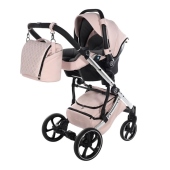 Vista diagonale con seggiolino installato - Passeggino Trio Antes Baby Trio Monogram