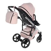 Vista diagonale del passeggino da dietro - Passeggino Trio Antes Baby Trio Monogram