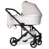 Vista diagonale con navicella - Passeggino Trio Antes Baby Trio Premium Artic Beige