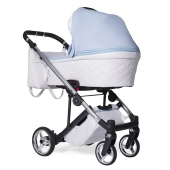 Vista diagonale con navicella - Passeggino Trio Antes Baby Trio Premium Infinity Sky