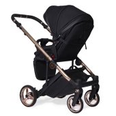 Vista diagonale del passeggino - Passeggino Trio Antes Baby Trio Premium Lux Black