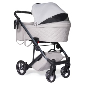 Vista da dietro con navicella - Passeggino Trio Antes Baby Trio Premium Nice Grey