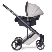 Vista laterale con seggiolino - Passeggino Trio Antes Baby Trio Premium Nice Grey