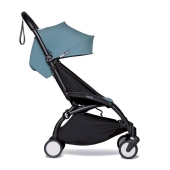 Vista laterale passeggino telaio nero - Passeggino Duo Stokke Duo YOYO2 con Bassinet