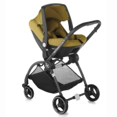 Vista diagonale con seggiolino - Passeggino Trio Be Cool Outback 3 Crib One Base