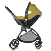 Vista laterale con seggiolino - Passeggino Trio Be Cool Outback 3 Crib One Base