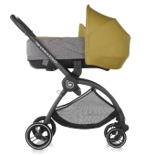 Vista laterale con navicella installata - Passeggino Duo Be Cool Outback Crib