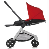 Vista laterale fronte genitore con schienale reclinato - Passeggino Quattro Ruote Be Cool Push