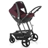Vista configurazione travel system con ovetto - Passeggino Trio Be Cool Quantum 3 Crib One Base