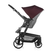 Vista laterale passeggino fronte mamma - Passeggino Duo Be Cool Quantum Crib