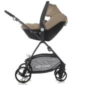 Vista laterale con seggiolino One - Passeggino Trio Be Cool Slide 3 Crib One Base