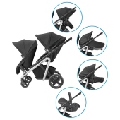 Combinazione fratellare con Kit Duo - Passeggino Duo Bebe Confort Lila