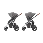 Vista laterale fronte mamma e fronte strada - Passeggino Duo Bebe Confort Lila