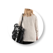 Dettaglio del trasporto da chiuso con tracolla - Passeggino Leggero Chicco Miinimo 3