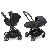 Vista con seggiolino auto e sacco nanna - Passeggino Quattro Ruote Chicco One4Ever Lounge